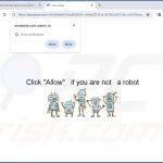 Exemple d'un site utilisant un faux test CAPTCHA pour envoyer des notifications de spam au navigateur 5