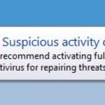 programme antivirus escroc générant de faux message d'avetissement de sécurité exemple 2