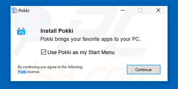 Pokki Configuration de l'installation du logiciel publicitaire