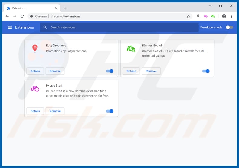 Suppression des extensions malveillantes dans Google Chrome 2