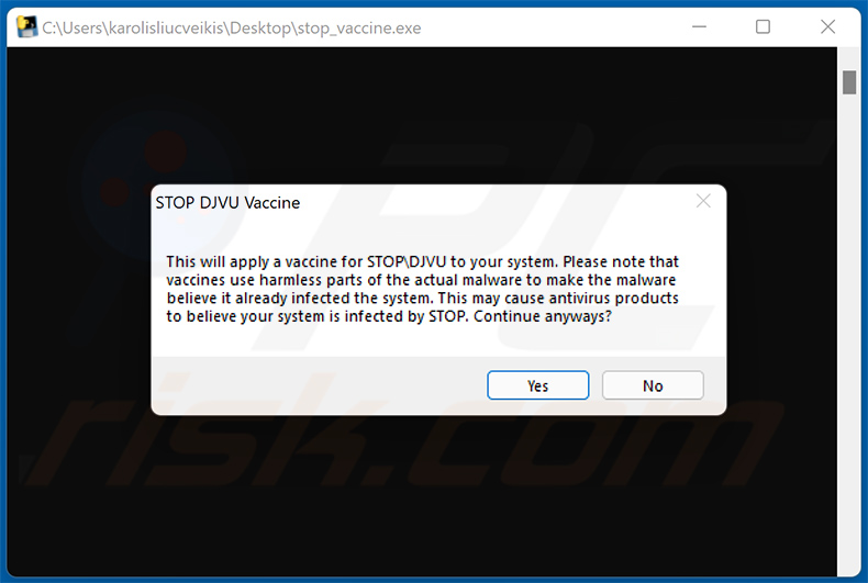 Stop/Djvu vaccin contre les ransomwares par G DATA