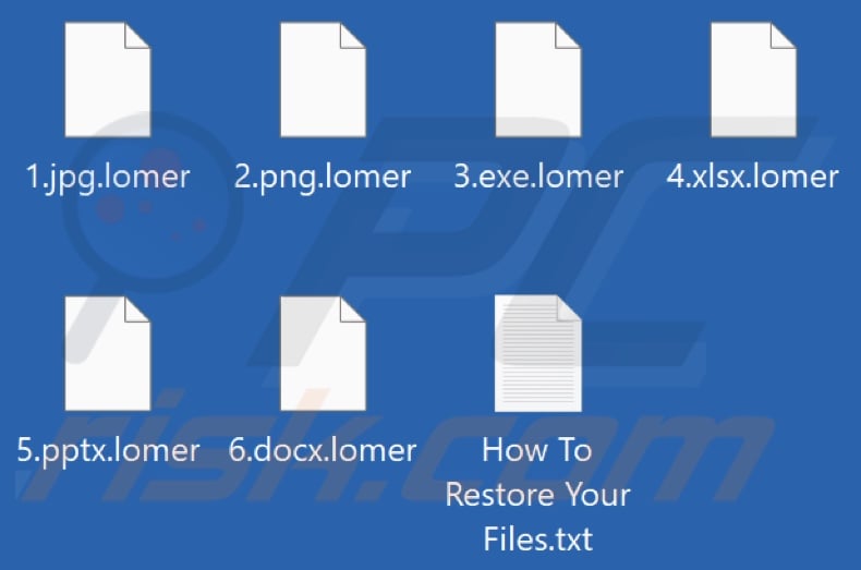 Fichiers cryptés par le ransomware ANUBIZ LOCKER (extension .lomer)