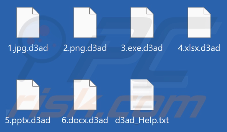 Fichiers cryptés par le ransomware D3adCrypt (extension .d3ad)