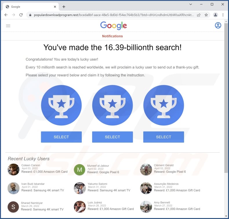 You've made the 16.39-billionth search! escroquerie