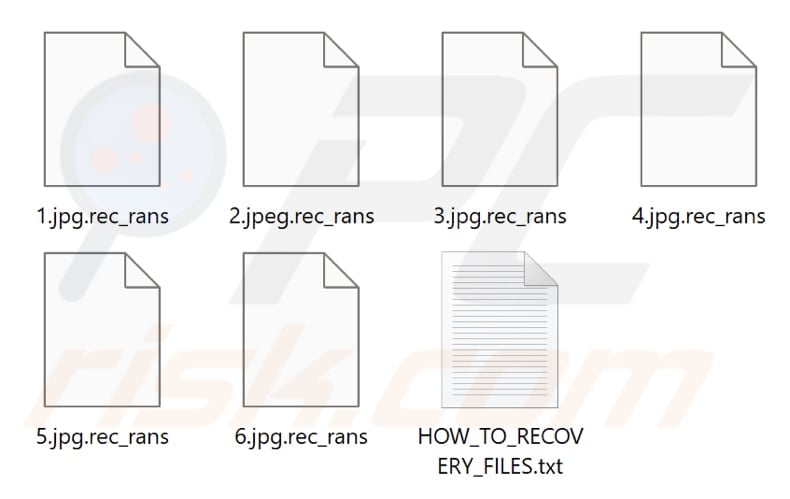 Fichiers cryptés par le ransomware Rec_rans (extension .rec_rans)