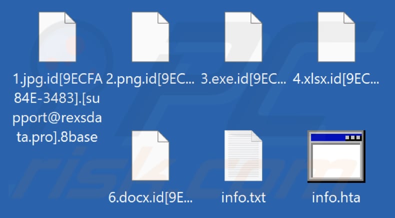 Fichiers cryptés par le rançongiciel 8base (extension .8base)