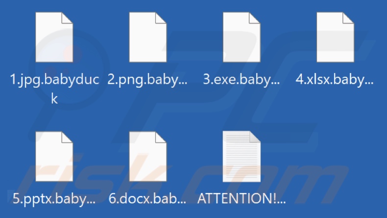 Fichiers cryptés par le rançongiciel BabyDuck (extension .babyduck)