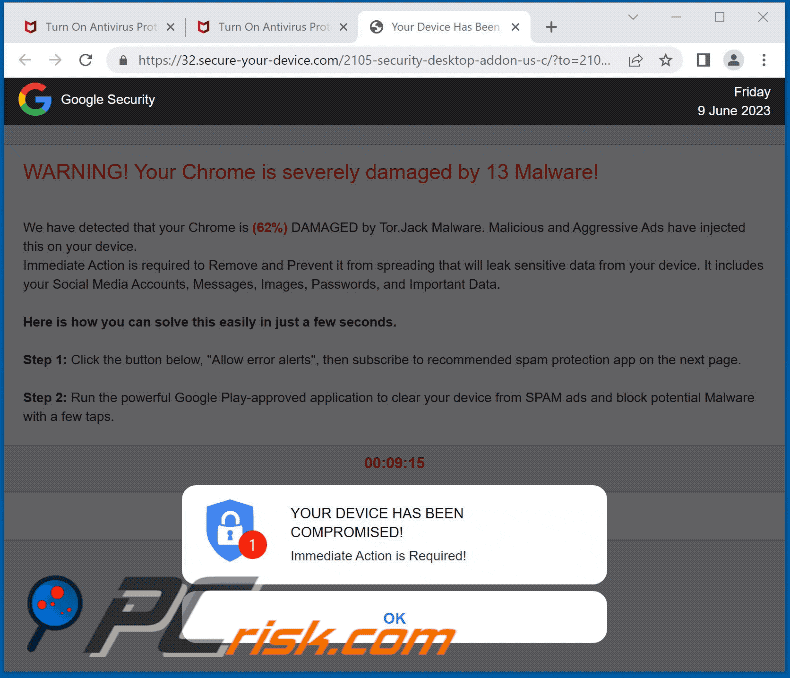 secure-your-device[.]com website appearance (GIF)