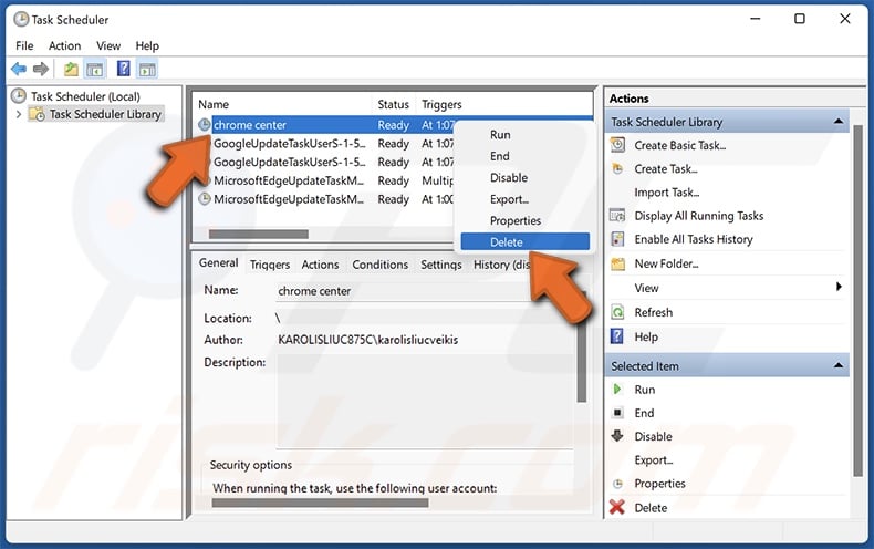 Removing Shampoo (ChromeLoader) browser hijacker scheduled task