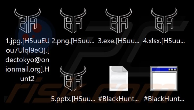 Fichiers cryptés par le rançongiciel Black Hunt 2.0 (extension .Hunt2)