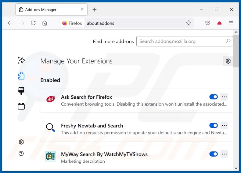 Suppression des extensions Mozilla Firefox liées à search-content.com