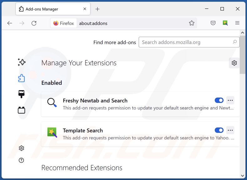 Suppression des extensions Mozilla Firefox liées à finditquicksearch.com