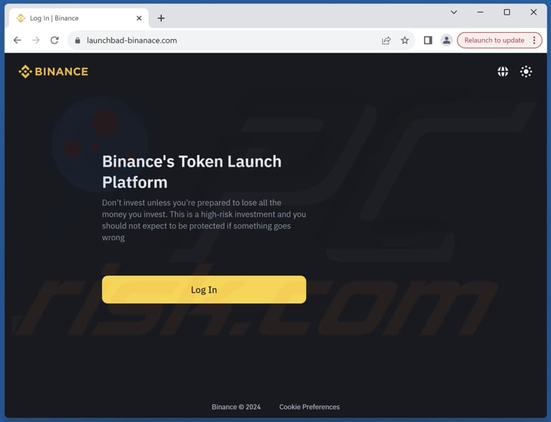 Binance's Token Launch escroquerie