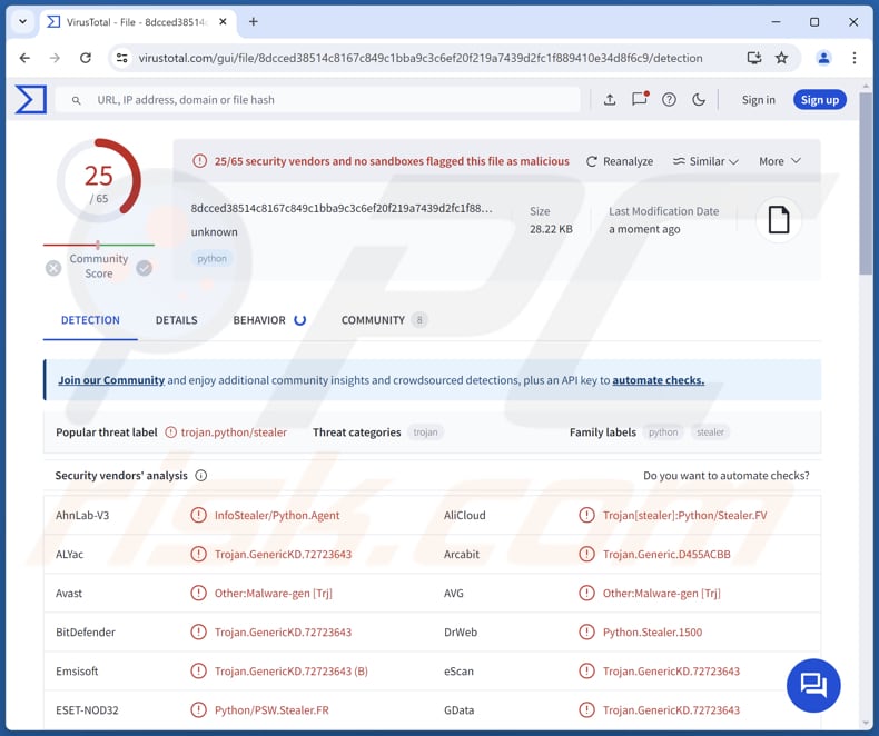 Braodo voleur d'informations