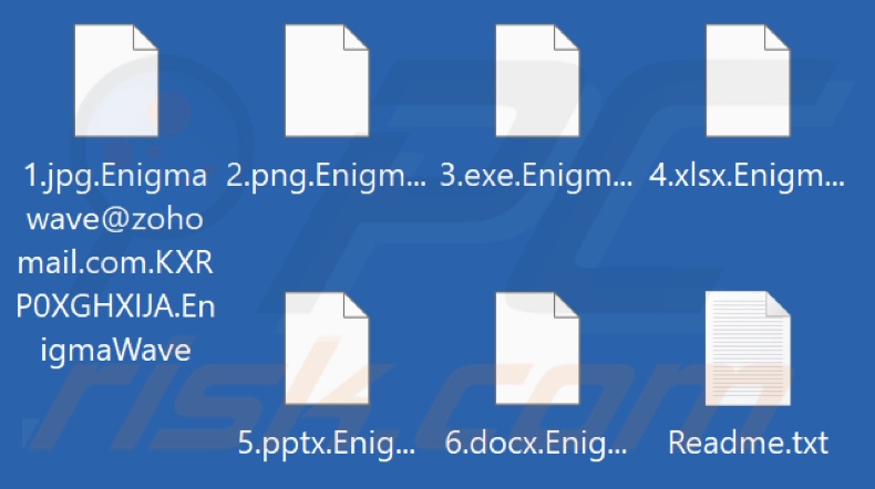 Fichiers cryptés par le ransomware EnigmaWave (extension .EnigmaWave)