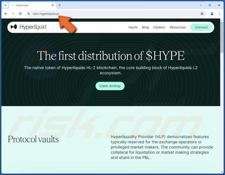 Hyperliquid ($HYPE) Airdrop escroquerie