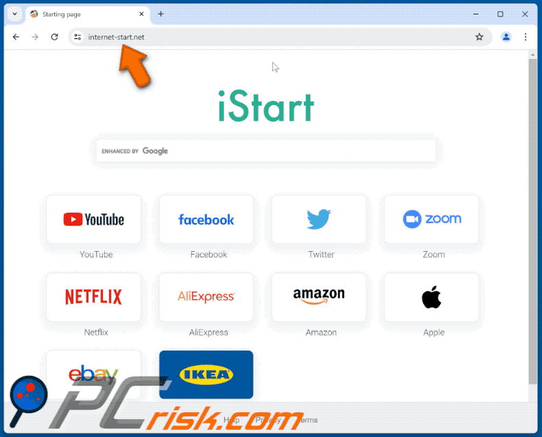 internet-start.net réorienter (GIF)