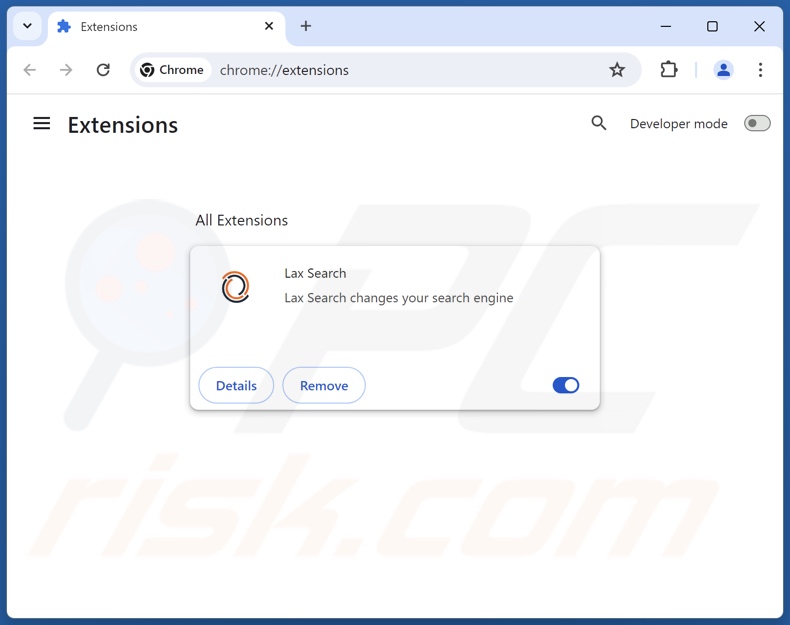 Suppression des extensions Google Chrome liées à laxsearch.com