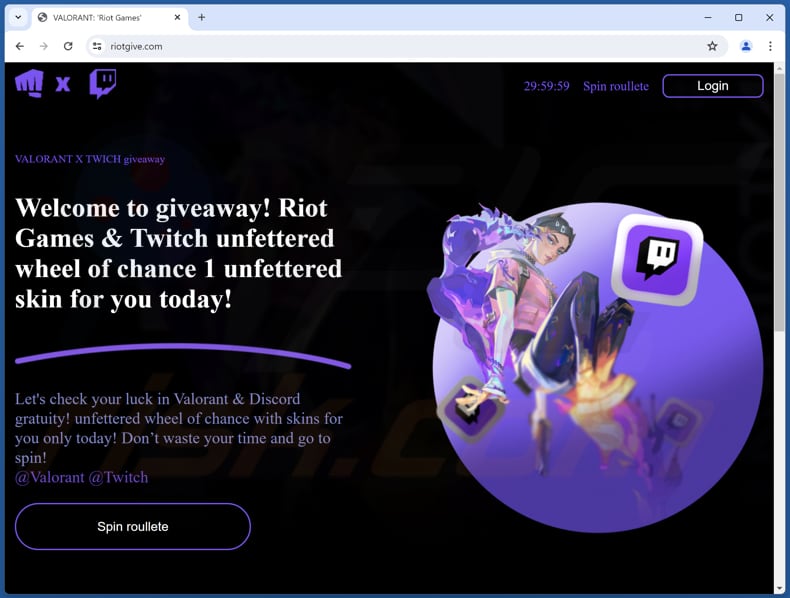 Riot Games & Twitch Giveaway escroquerie