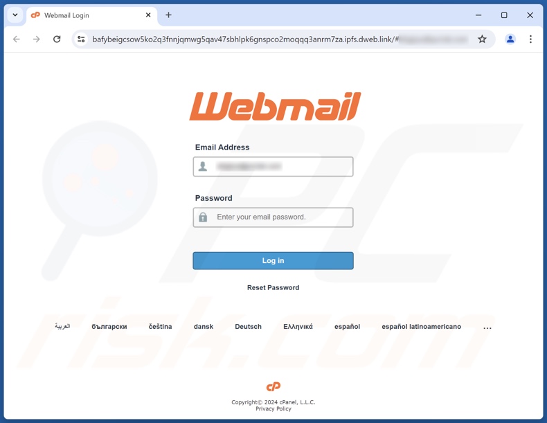 Roundcube Found Several Undelivered Messages courriel frauduleux site d'hameçonnage promu