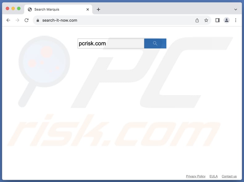 search-it-now.com browser hijacker sur un ordinateur Mac