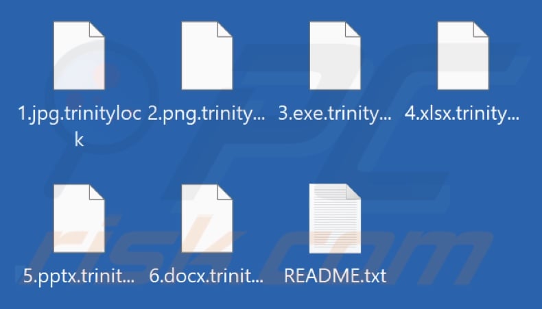 Fichiers cryptés par le ransomware Trinity (extension .trinitylock)