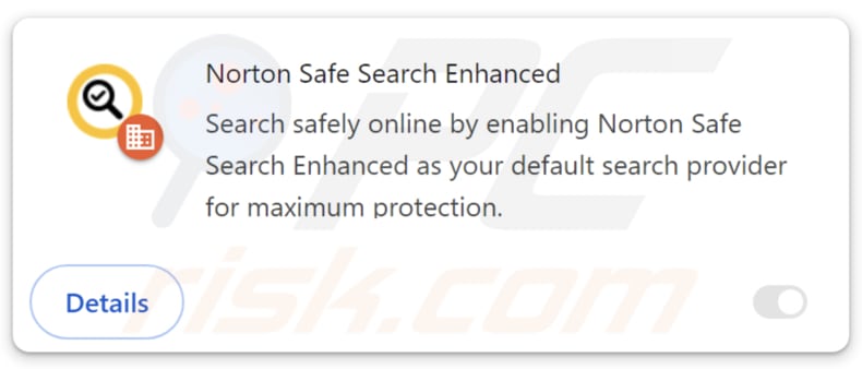 Norton Safe Search Enhanced fausse extension