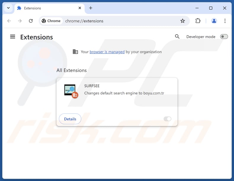 Suppression des extensions Google Chrome liées au pirate de navigateur Microsoft Edge