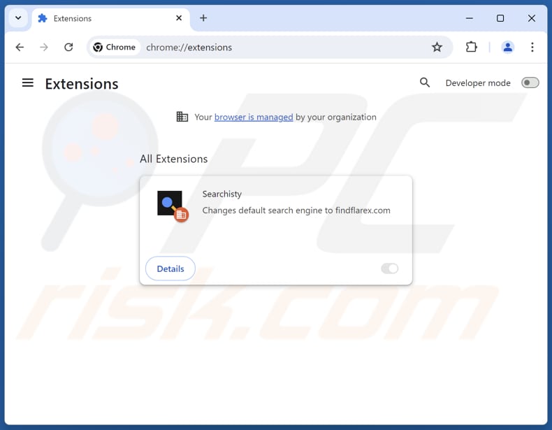 Suppression des extensions Google Chrome liées à findflarex.com