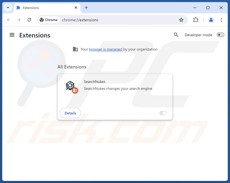 Suppression des extensions Google Chrome liées à searchnukes.com