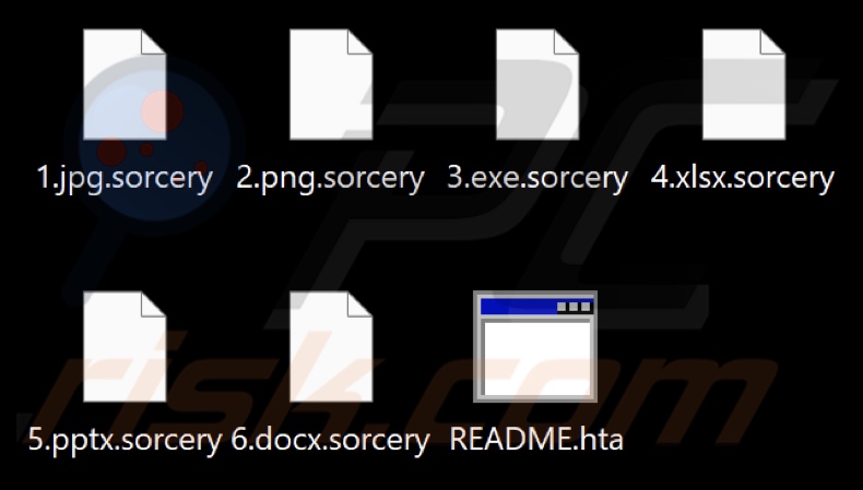 Fichiers cryptés par le ransomware Sorcery (extension .sorcery)