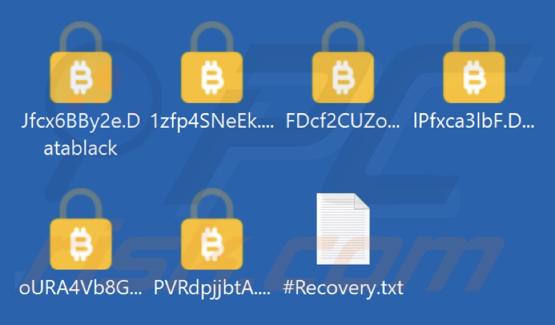 Fichiers cryptés par le ransomware Datablack (extension .Datablack)