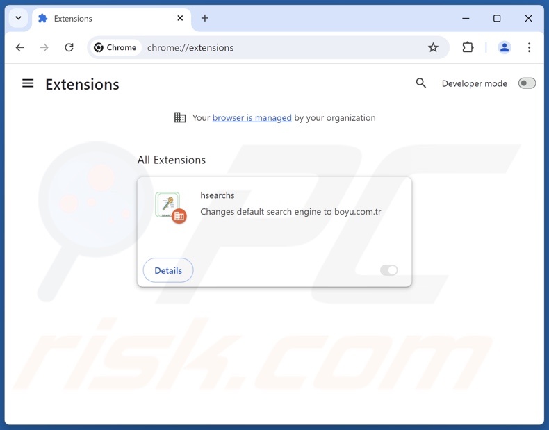 Suppression de l'extension malveillante hsearchs sur Google Chrome