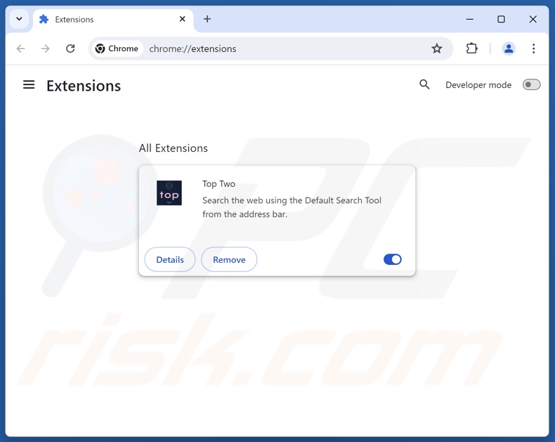 Suppression des extensions Google Chrome liées à toptosearch.com