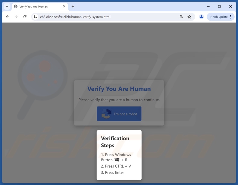 Verify You Are A Human (CAPTCHA) escroquerie