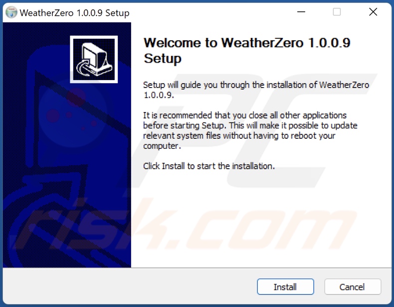 WeatherZero PUA configuration de l'installation