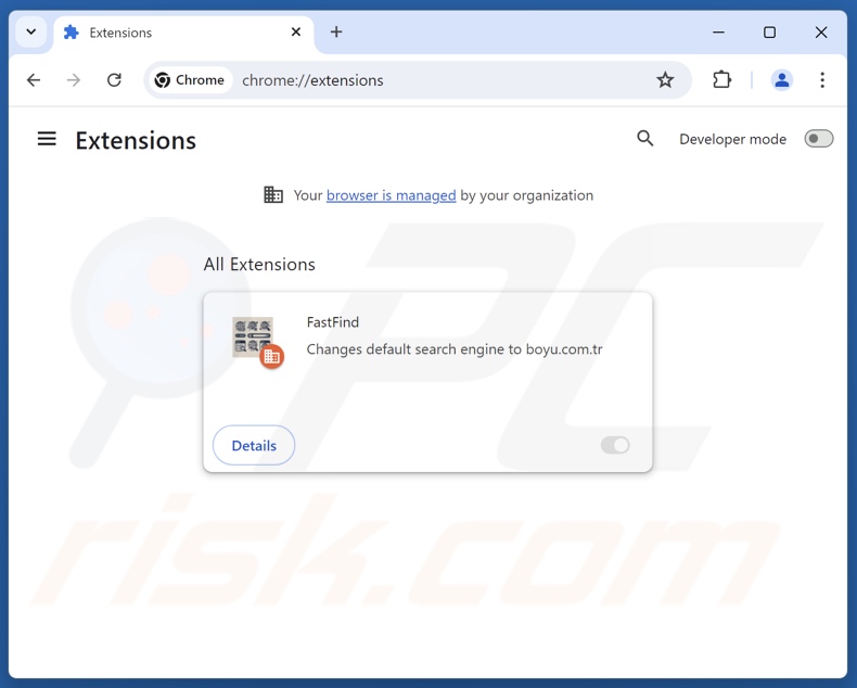 Suppression des extensions Google Chrome liées à findflarex.com