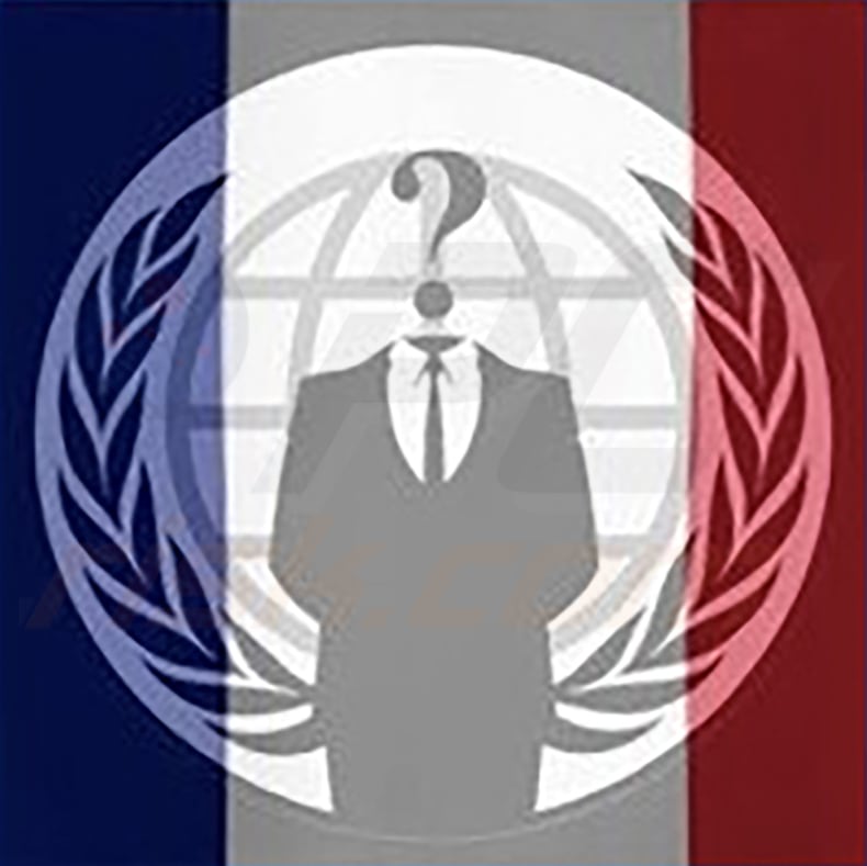 Anonymous France papier peint ransomware