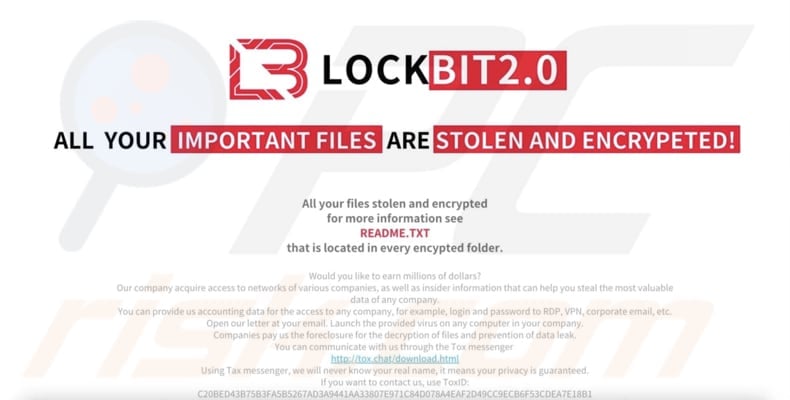 NotLockBit ransomware fond d'écran