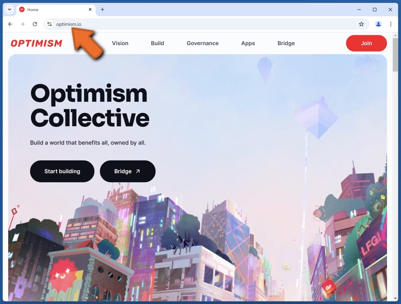 Apparition du site web Real Optimism (optimism.io)