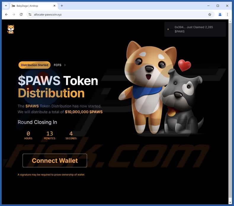 $PAWS Token Distribution escroquerie