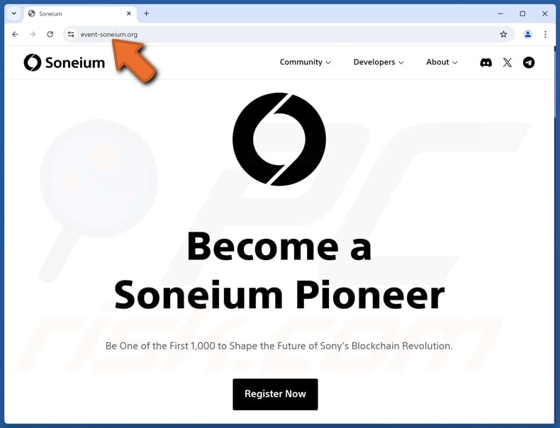 Soneium Registration escroquerie