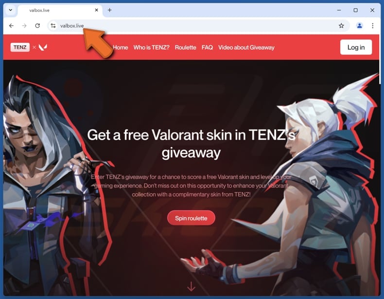 Valorant Skin Giveaway escroquerie