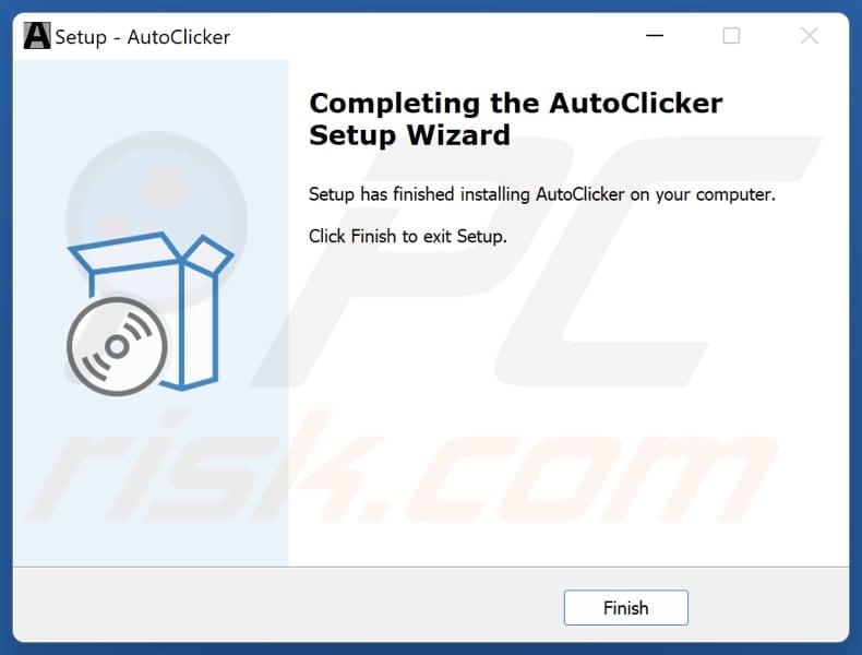 AutoClicker PUA configuration de l'installation