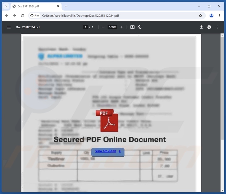 Signed Invoice Pièce jointe d'un courriel frauduleux (Doc 25112024.pdf)