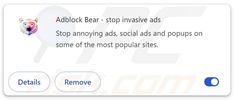 Adblock Bear - stop invasive ads autorisations