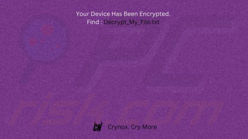 Crynox ransomware papier peint utilisé par une autre variante