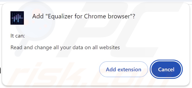 Equalizer for Chrome navigateur demandant diverses autorisations