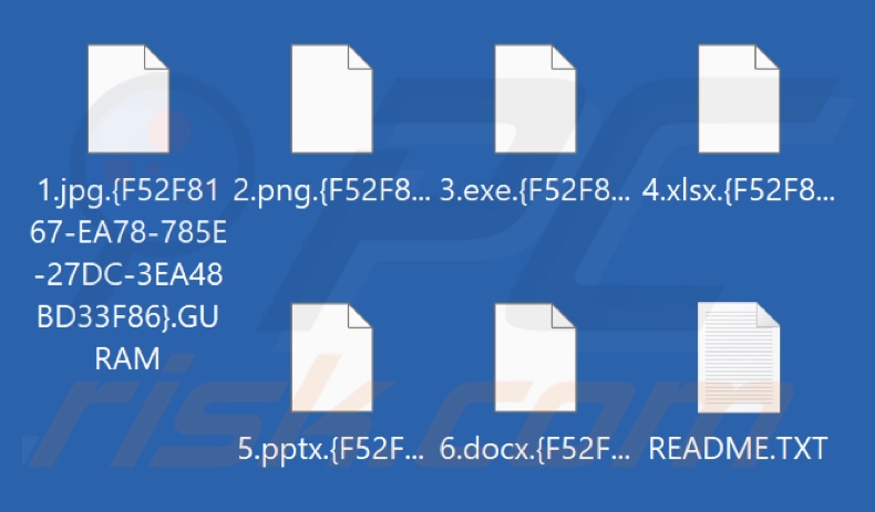 Fichiers cryptés par le ransomware GURAM (extension .GURAM)