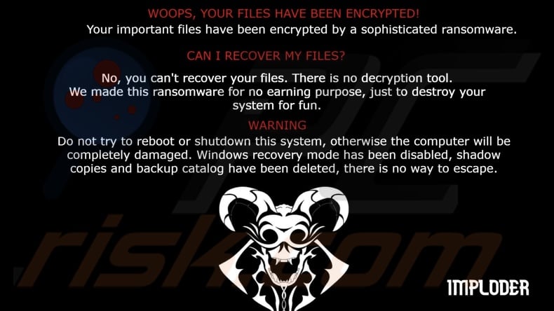 Imploder ransomware papier peint